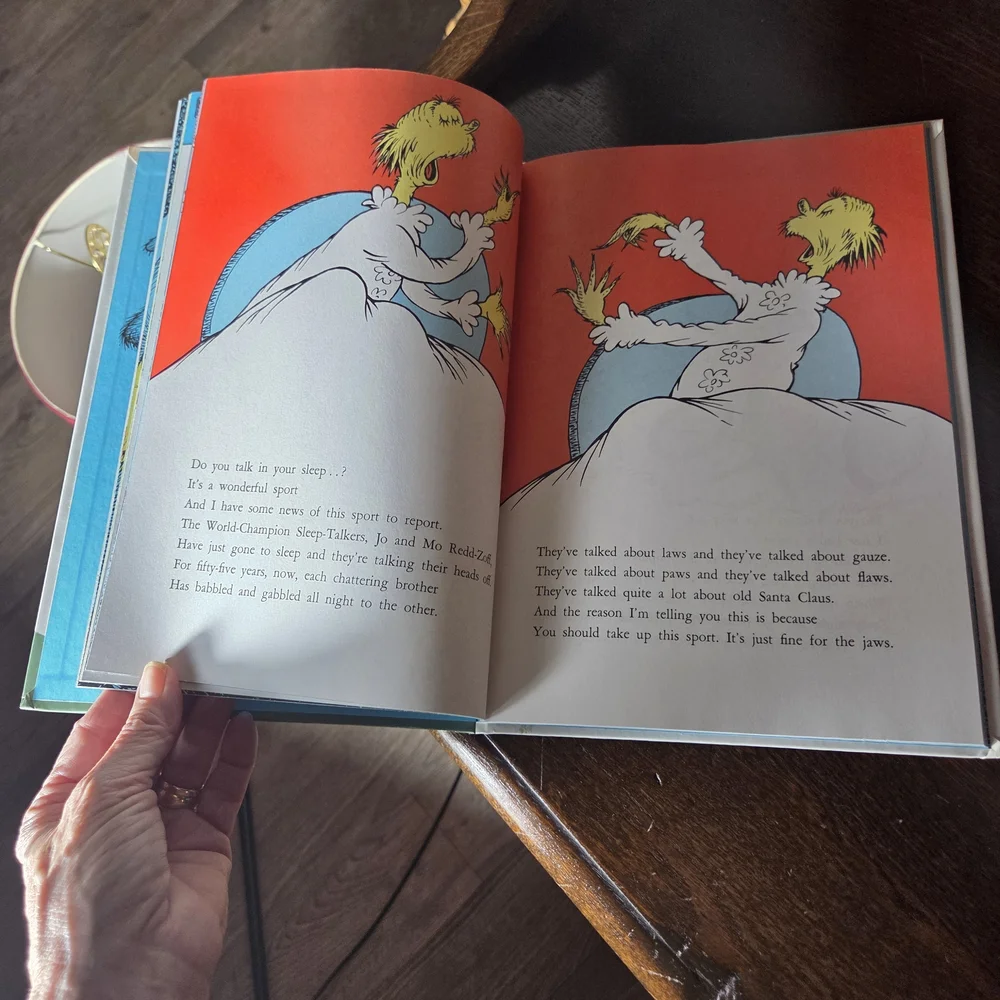 Dr. Seuss Orange Cover Green Accents Hardcover Book